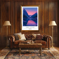 Lake Louise Tranquil Reflection Scenic National Park Poster