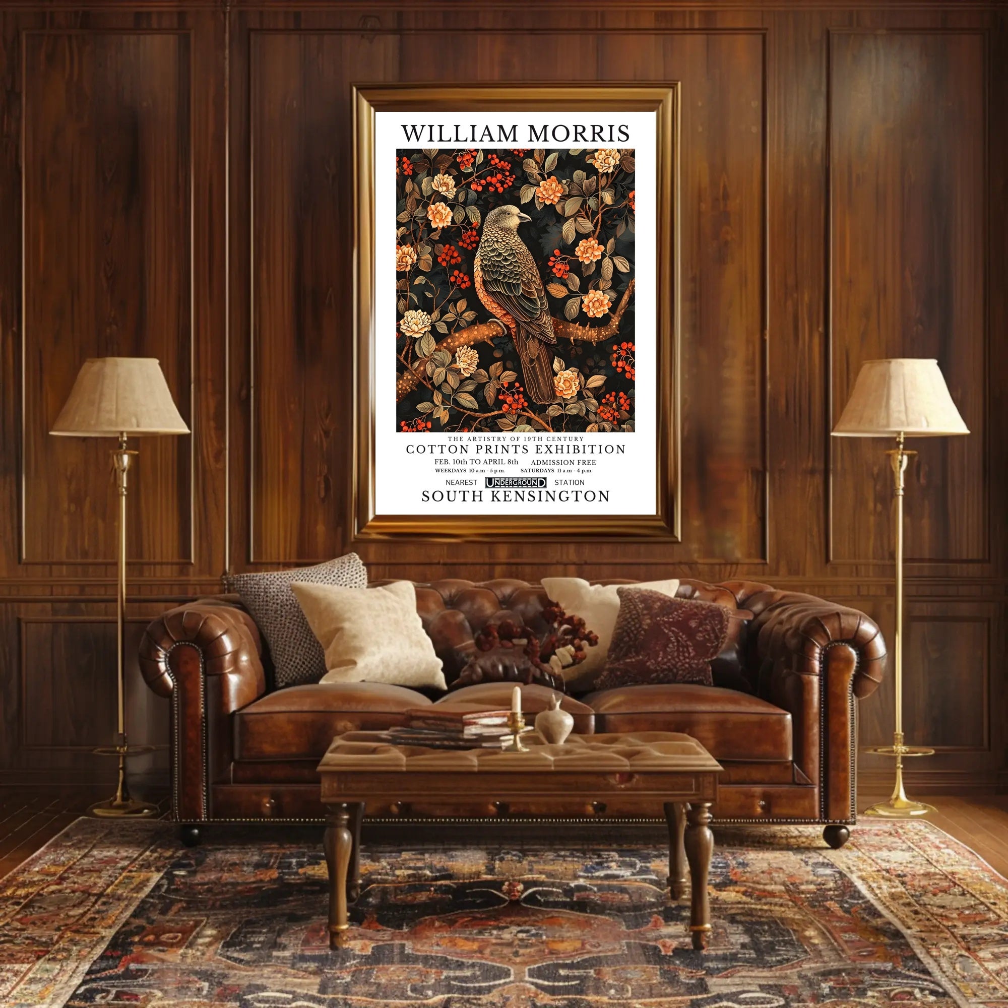William Morris 19th Century Cotton Prints Artistic Poster