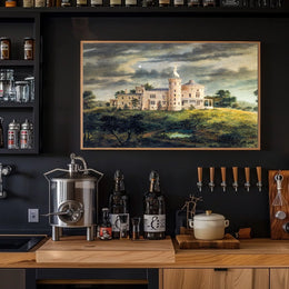 Mysterious Castle under a Moonlit Sky Poster