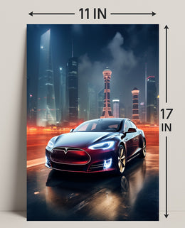 Futuristic Urban Drive Poster