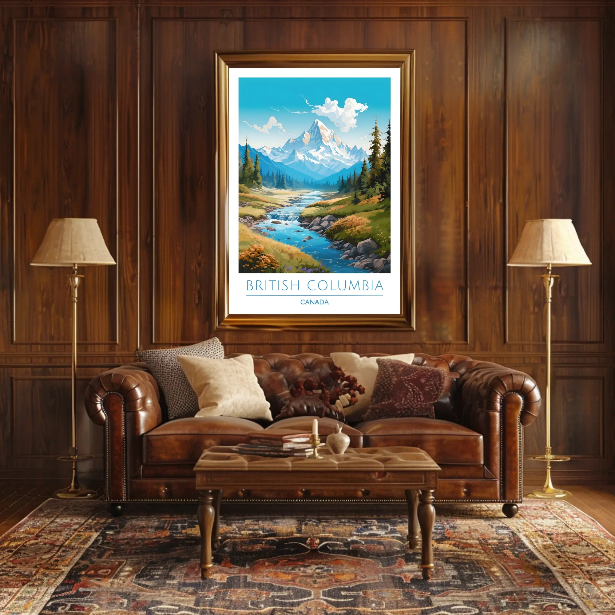 Serene Mountain Wilderness Travel Poster