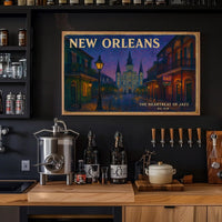 New Orleans Jazz Travel Poster Wall Art