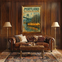 Portland Winter In The Rose City Poster