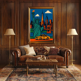 Abstract Art Poster: Vibrant Colors and Emotions