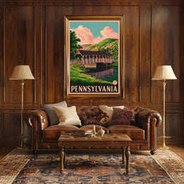 Scenic Pennsylvania Covered Bridge Poster