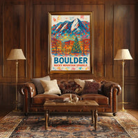 Boulder Rocky Mountain Sparkle Poster