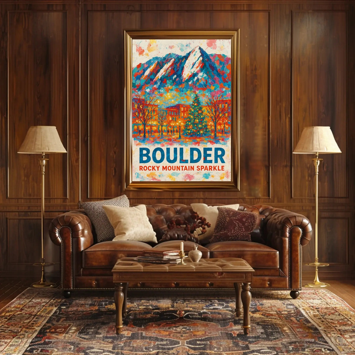 Boulder Rocky Mountain Sparkle Poster