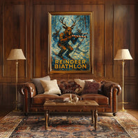 Reindeer Biathlon Poster