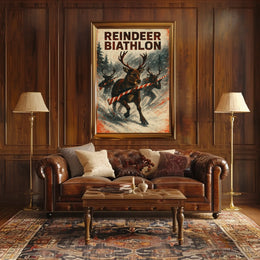 Reindeer Biathlon Poster