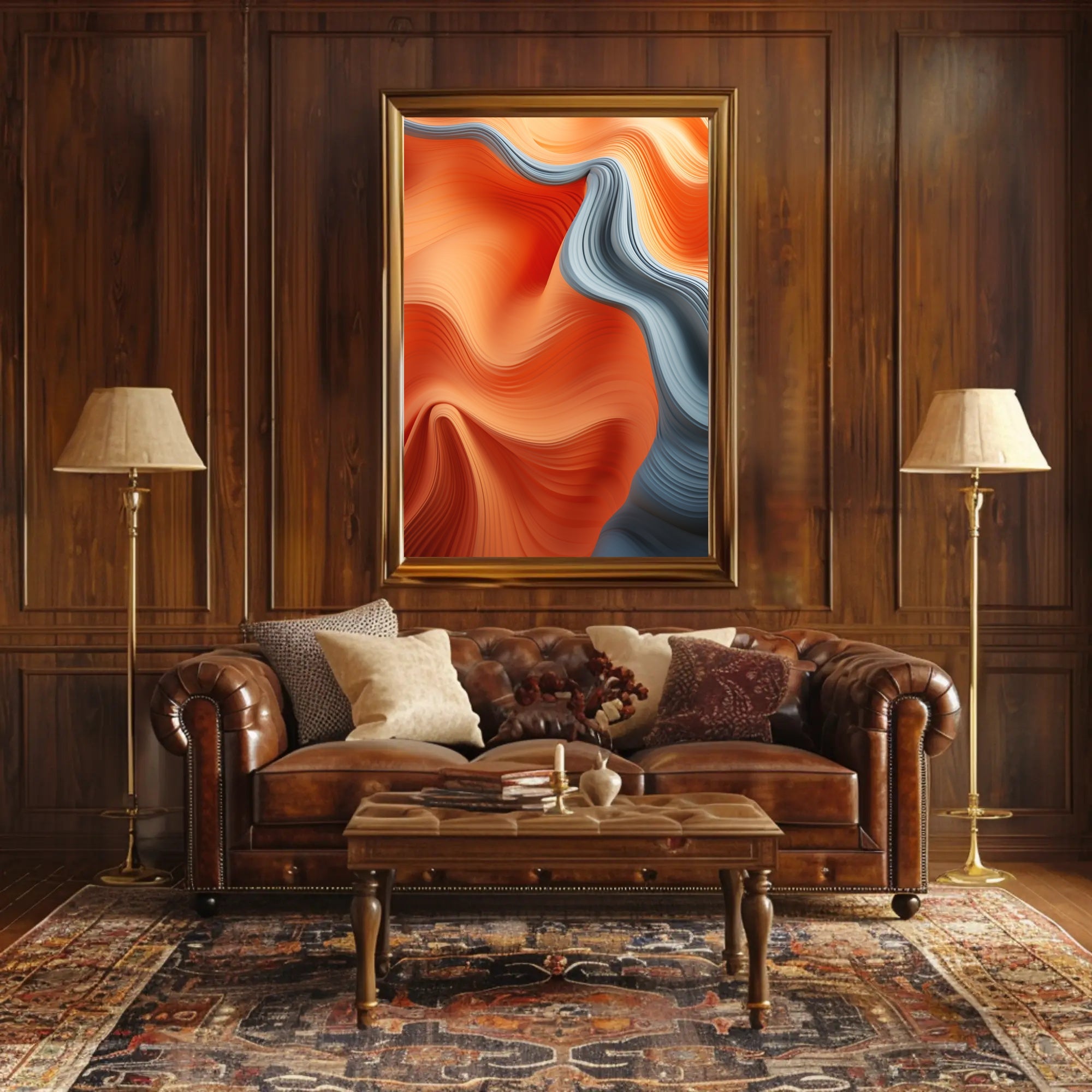 Vibrant Flowing Abstract Design: Artistic Poster