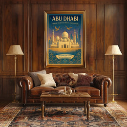 Abu Dhabi Skyline Art Poster