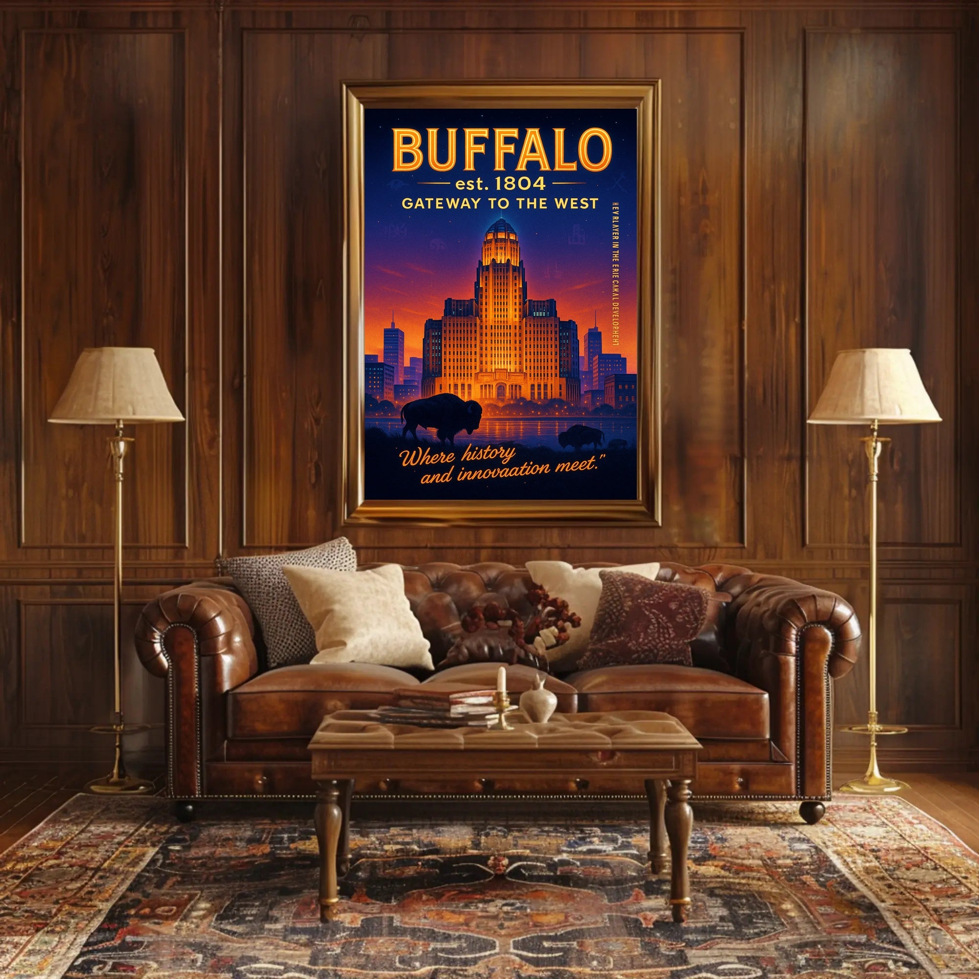 Buffalo Gateway to the West Poster Art Print PosterGoat