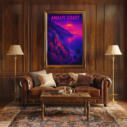 Amalfi Coast Sunset Poster