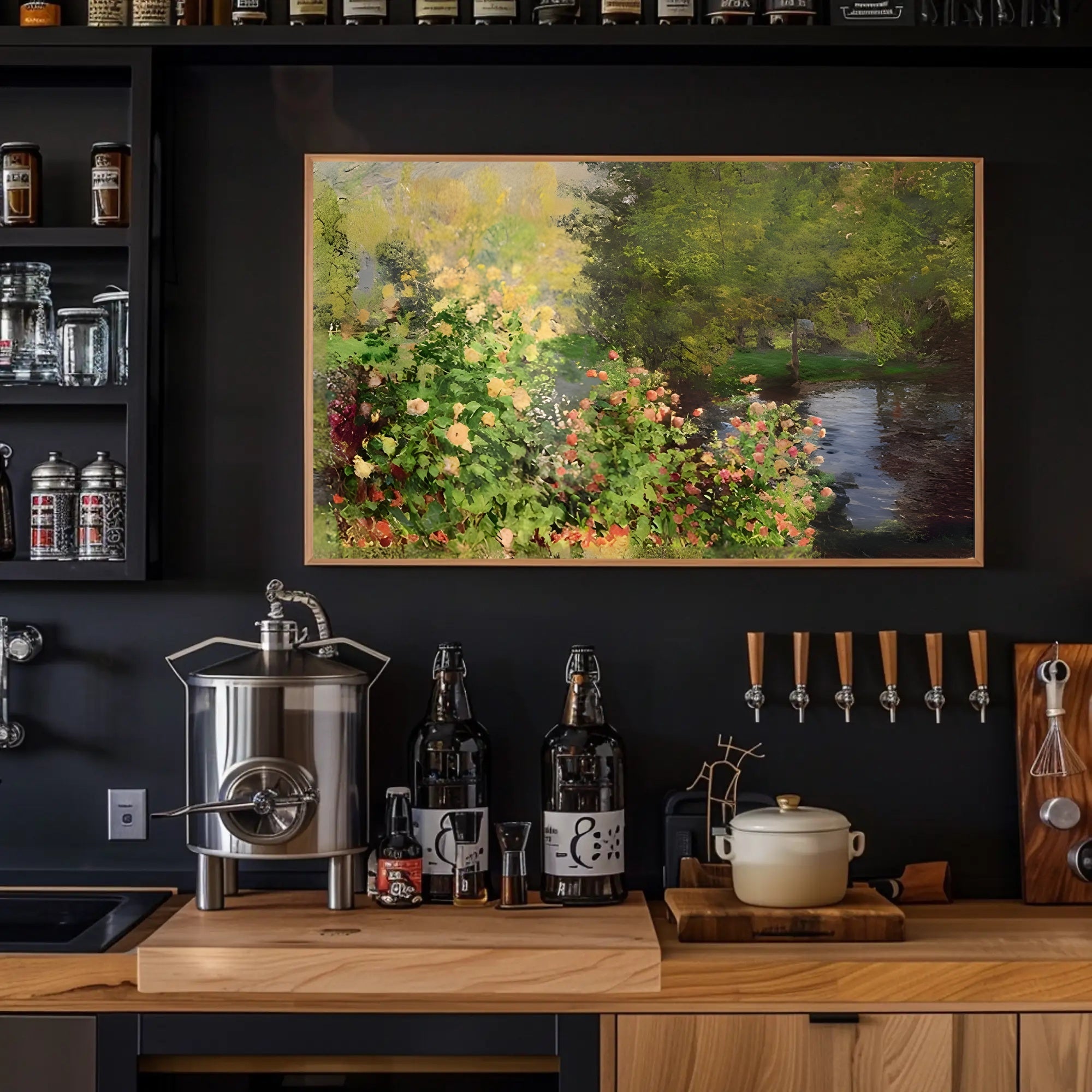 Nature's Palette A Floral and Forest Symphony Poster