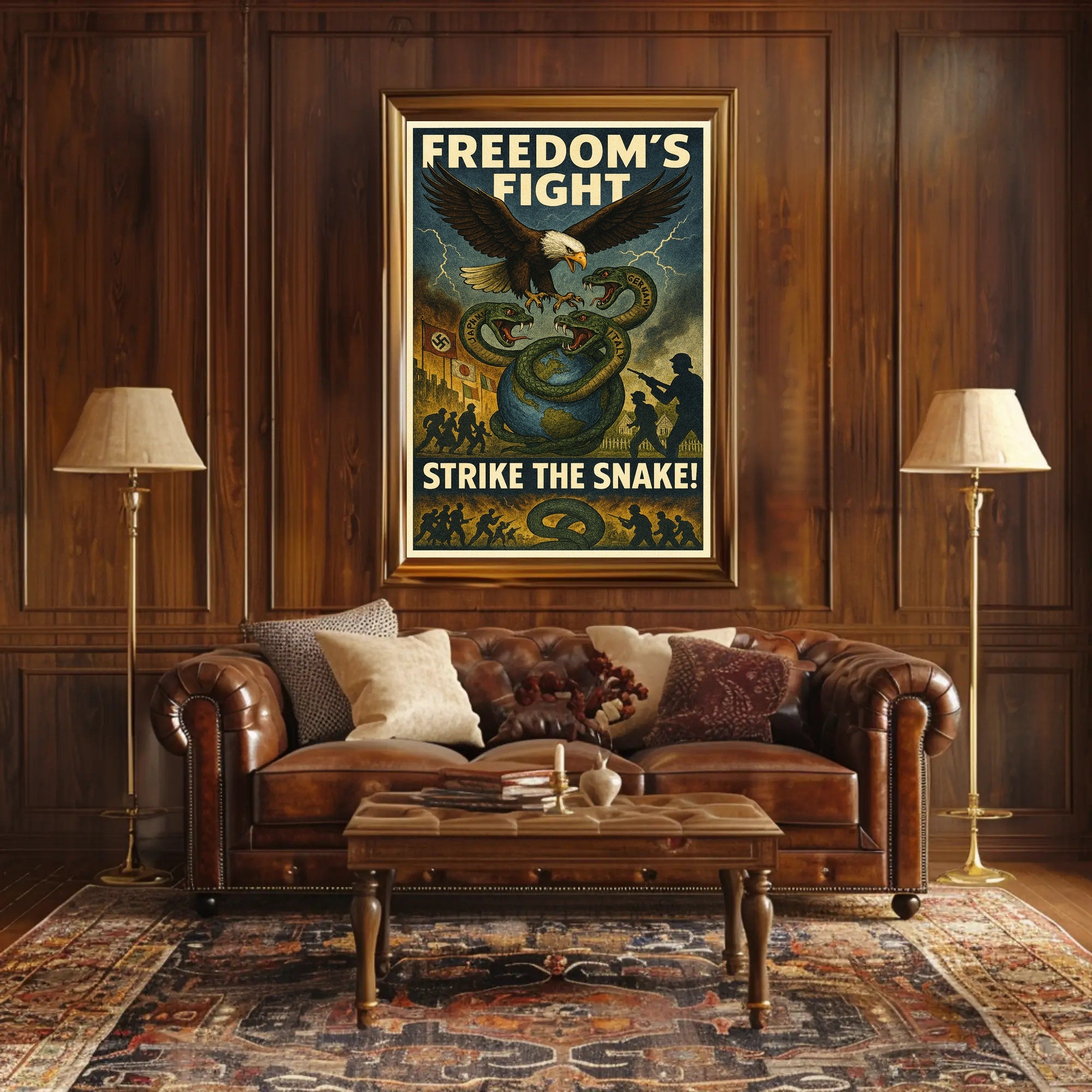 Freedom's Fight Strike the Snake! Poster PosterGoat