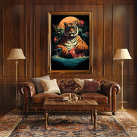 Cool Sunglasses Tiger Art Print Animal Poster