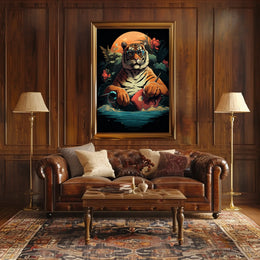 Cool Sunglasses Tiger Art Print Animal Poster