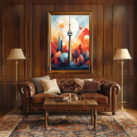 Geometric Cityscape Poster