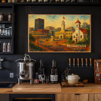 Monrovia, Liberia Cityscape Art Poster