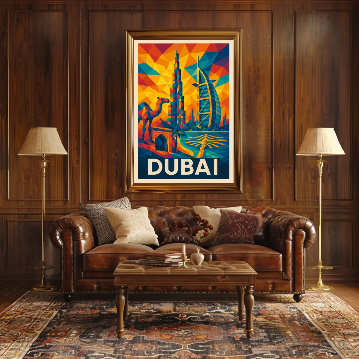 Vibrant Dubai Description Experience the dynamic fusion of tradition Poster