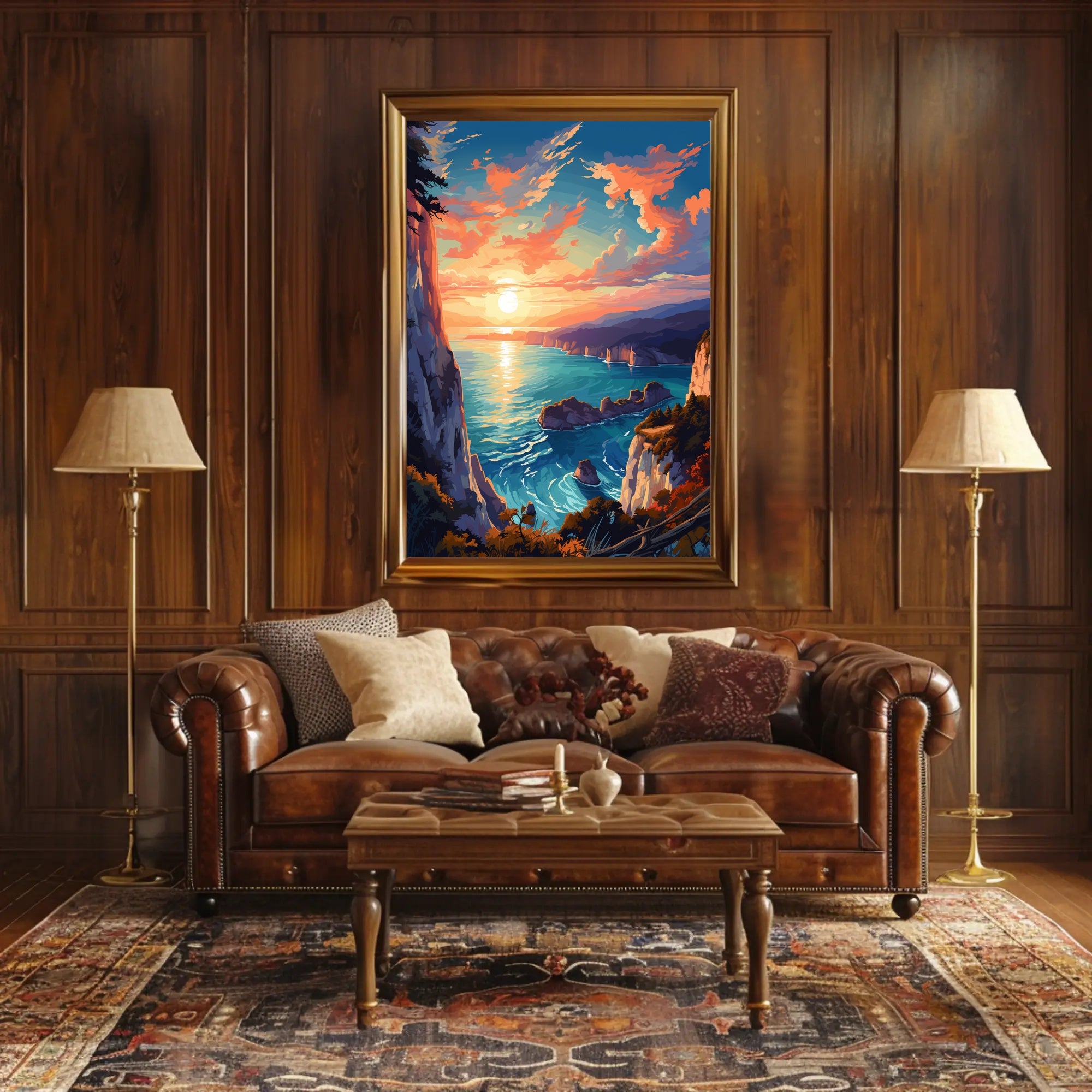 Coastal Sunset Serenity Poster