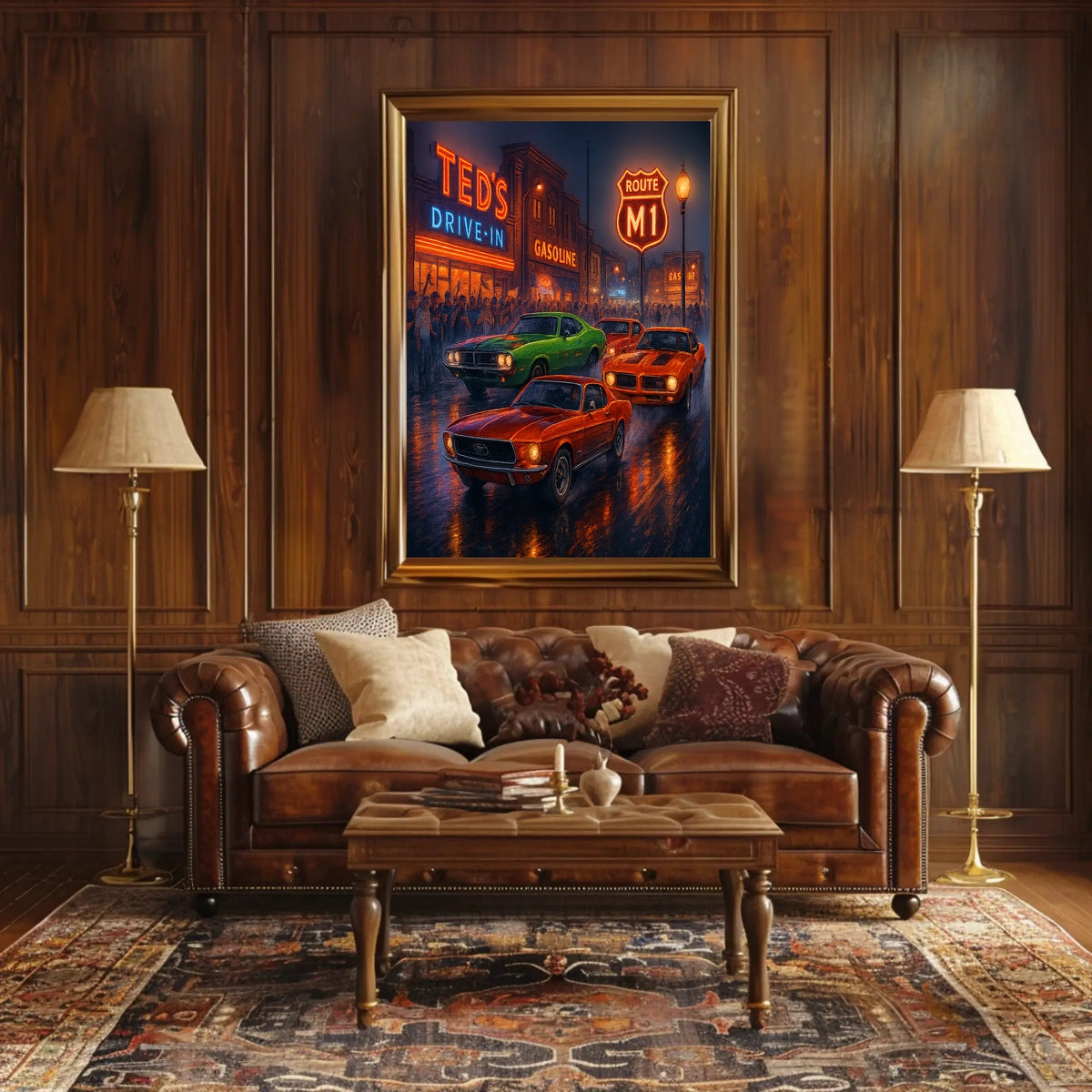Classic Car Night on Route M1 Poster