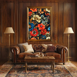 Intricate Floral Butterfly Art Print - Abstract or Artistic Poster