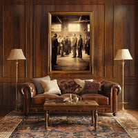 Vintage Gathering in a Boxing Gym Poster