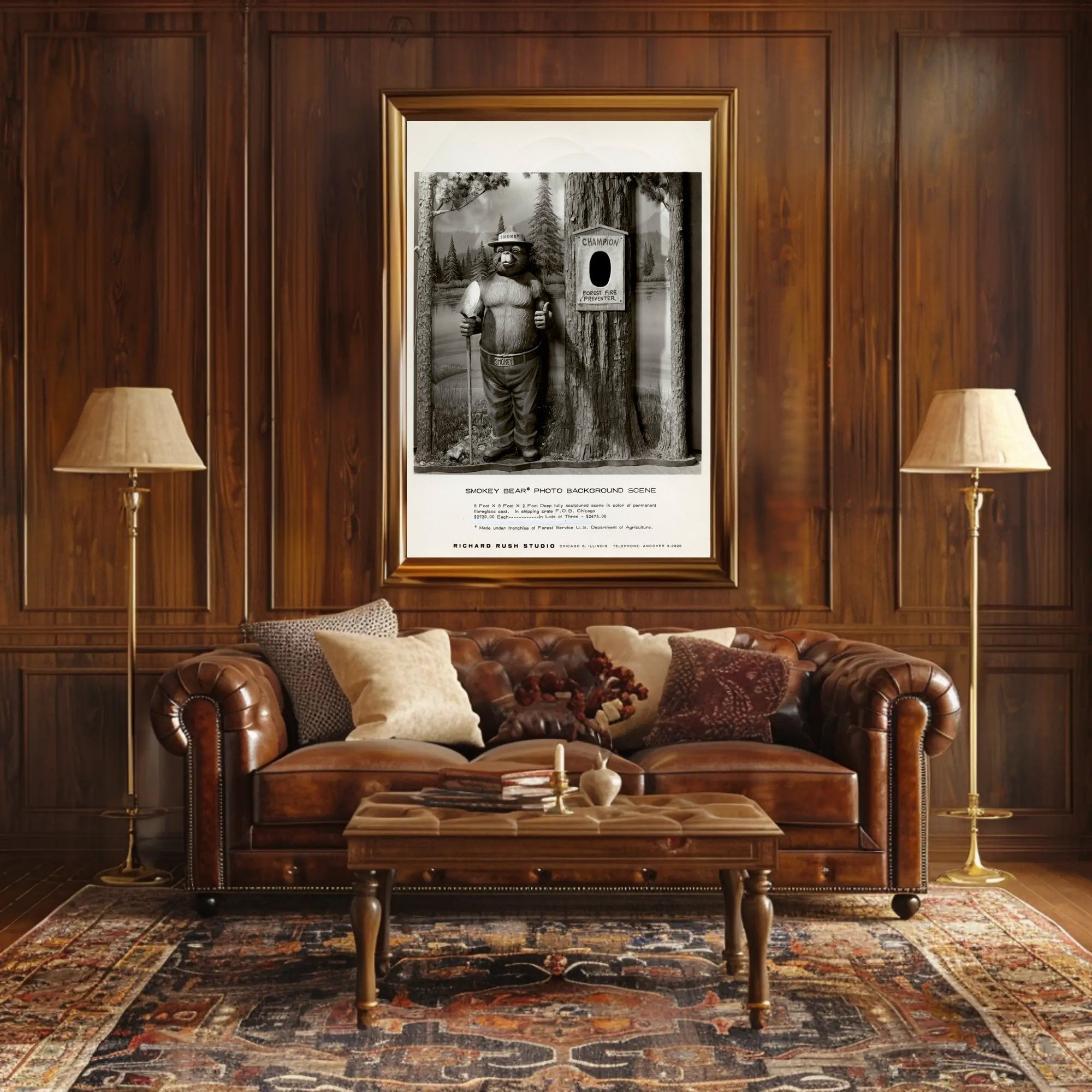 Smokey Bear Photo Background Scene Poster PosterGoat
