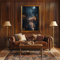 Mysterious Temple at Night Cultural or Heritage Poster