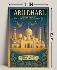 Abu Dhabi Fusion: Modern Meets Tradition Urban or Cityscape Poster
