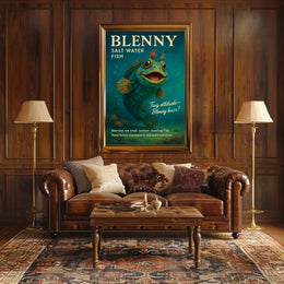 Blenny Salt Water Fish Poster