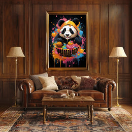 Colorful Panda Delight Poster