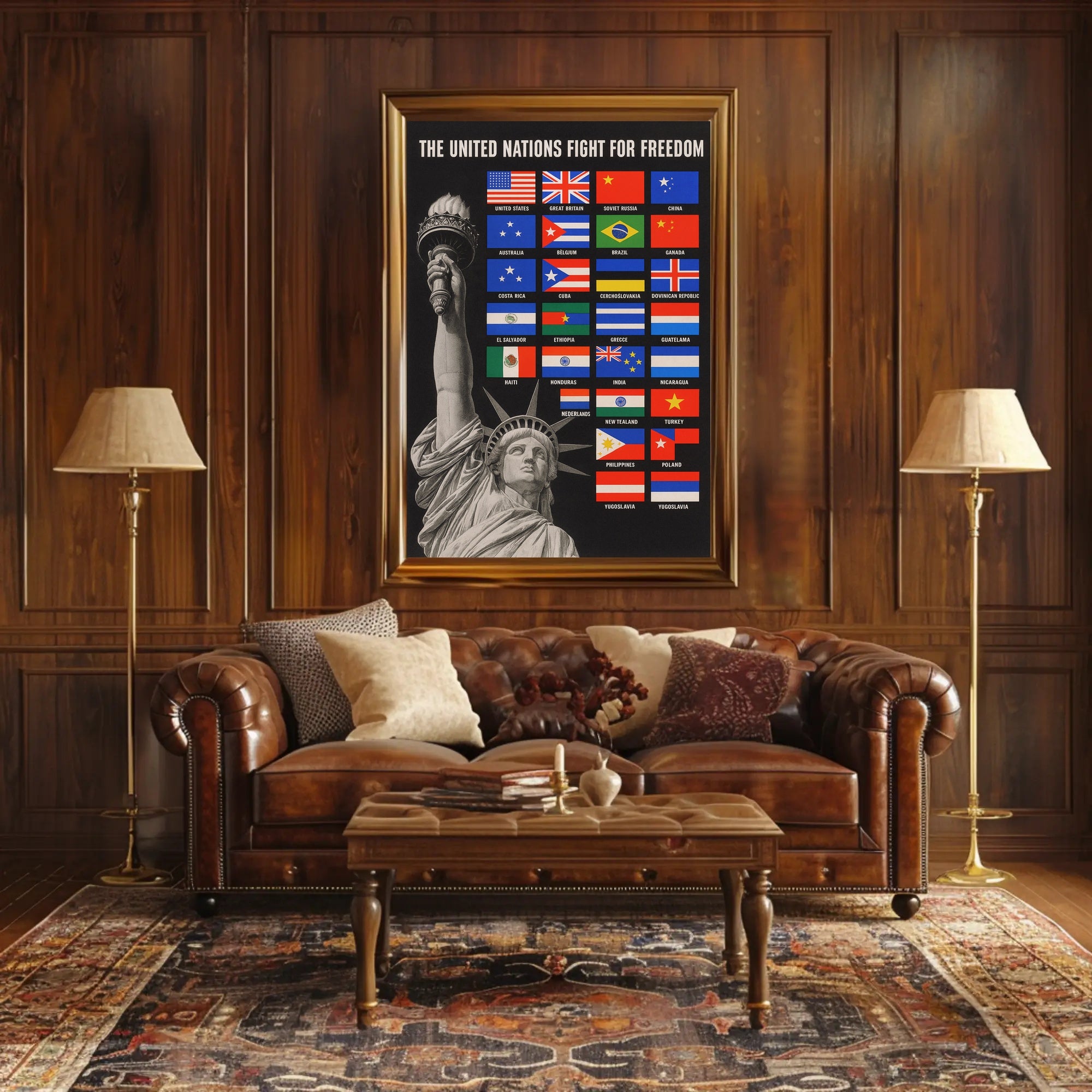 The United Nations Fight for Freedom Poster PosterGoat