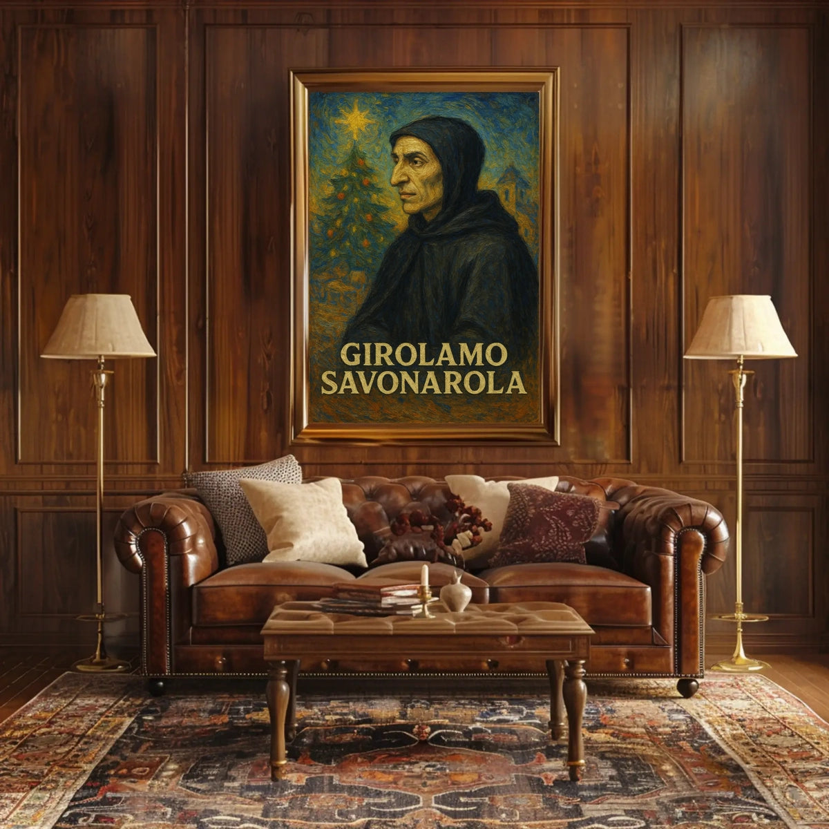 Savonarola Renaissance Figure Artistic Depiction Historical Poster