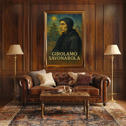 Savonarola Renaissance Figure Artistic Depiction Historical Poster
