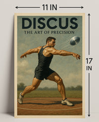 Discus Art Print of Precision Sports Design PosterGoat