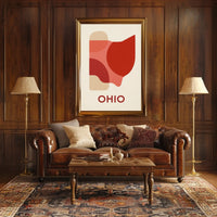 Ohio Abstract Art Poster