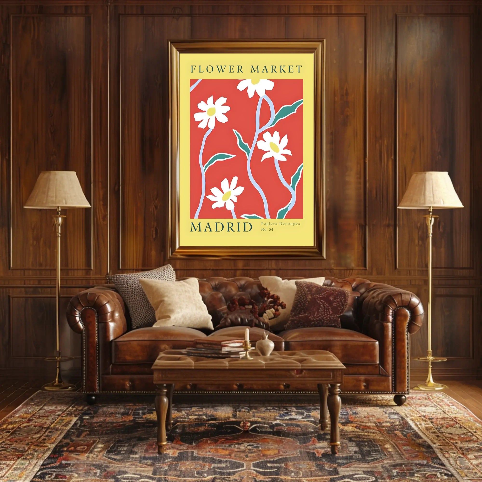 Flower Market Madrid Poster