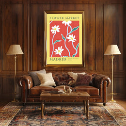 Flower Market Madrid Poster