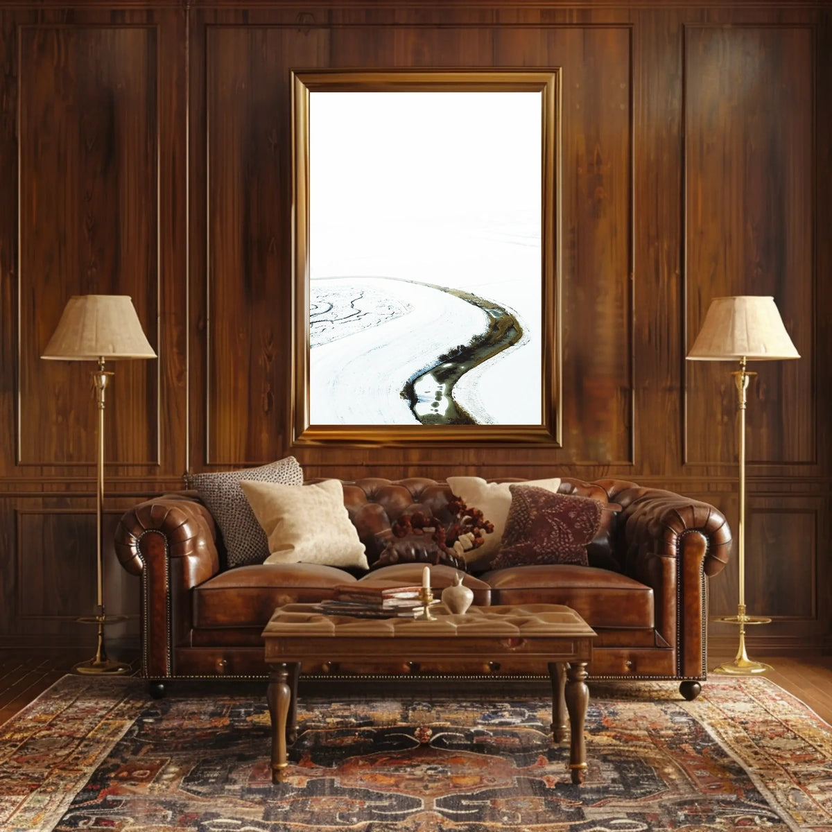 Serene Winter Landscape Art Print - Abstract or Artistic Poster