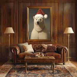 Festive Polar Bear Poster