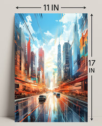 Futuristic Urban Landscape Poster