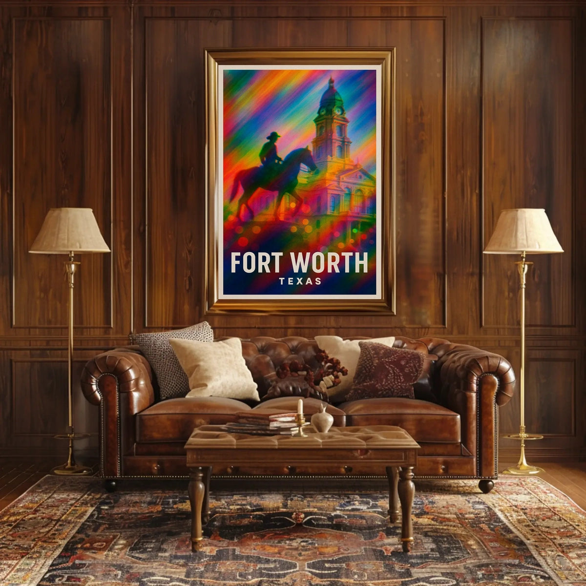 Fort Worth Texas Scenic Travel Photography Realism Poster