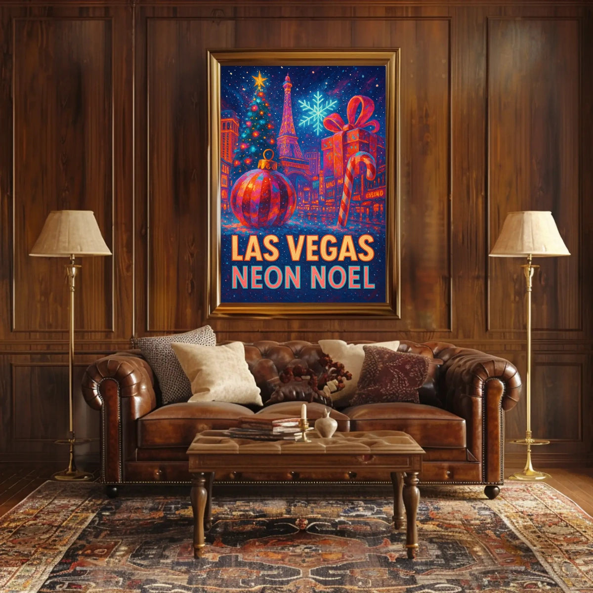 Las Vegas Neon Noel Poster
