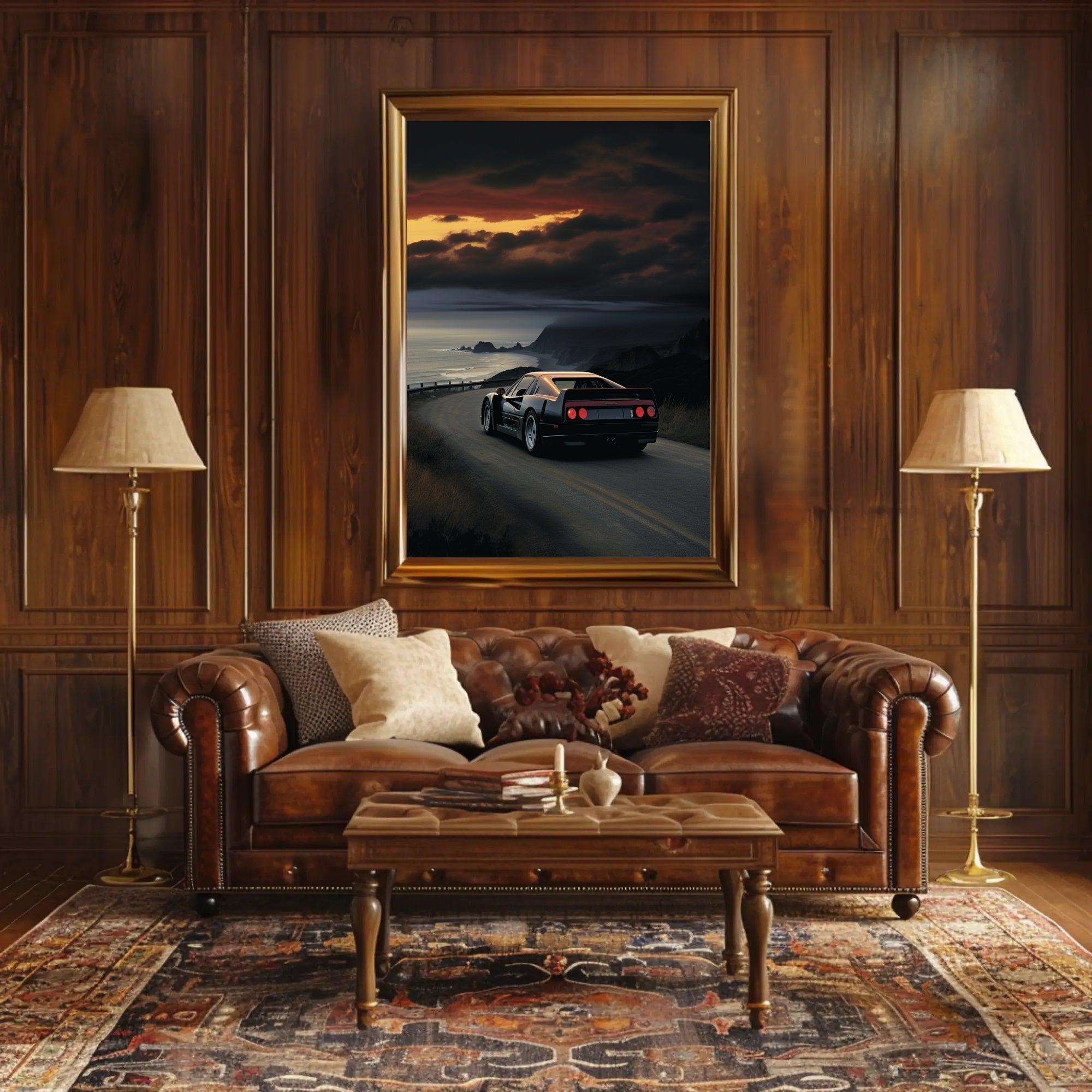 Coastal Drive At Sunset Poster