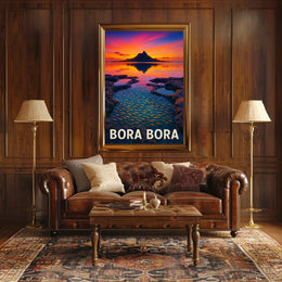 Bora Bora Sunset Poster