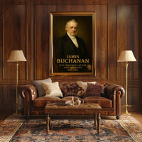 James Buchanan 15th Presidential Classic Portrait Historical Poster