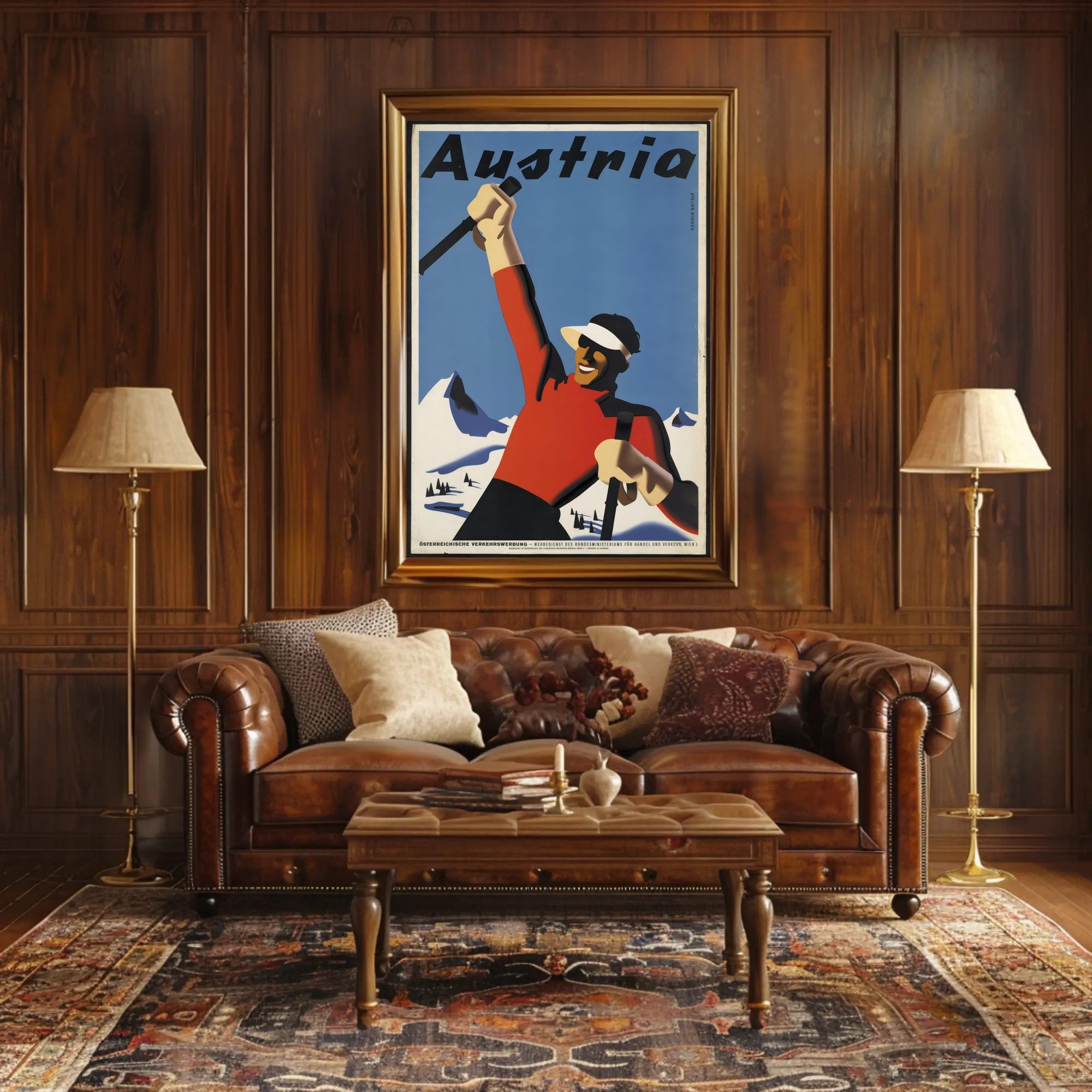 Austria Skiing Poster PosterGoat