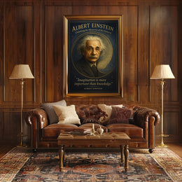 Albert Einstein Inspirational Science Art Poster Print